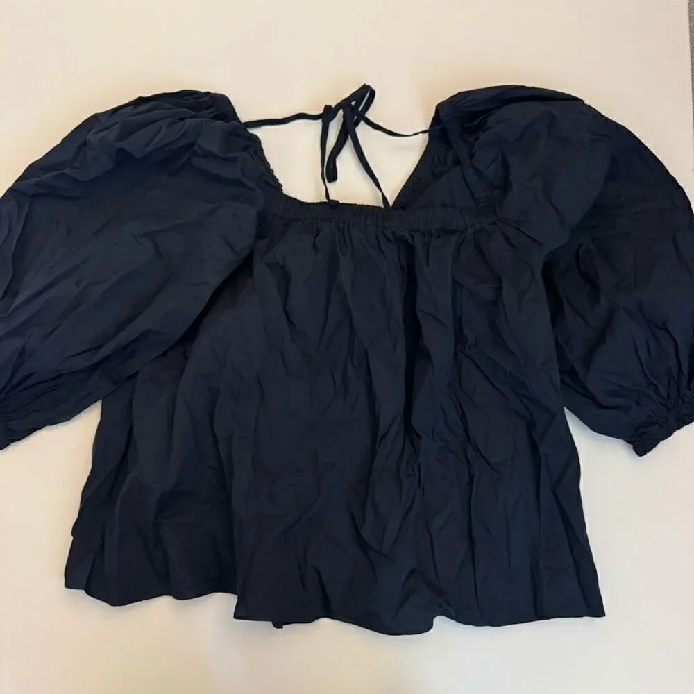 $88 Madewell puff sleeve baby doll top size 4